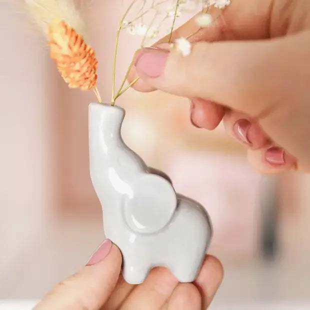 Tiny Elephant Bud Vase