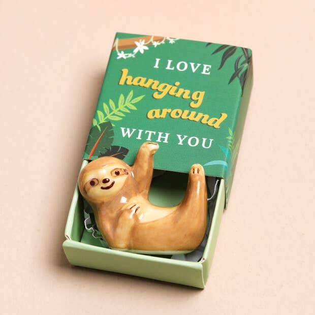 Tiny Matchbox Ceramic Tokens: Bear