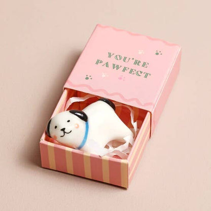 Tiny Matchbox Ceramic Tokens: Gingerbread Man