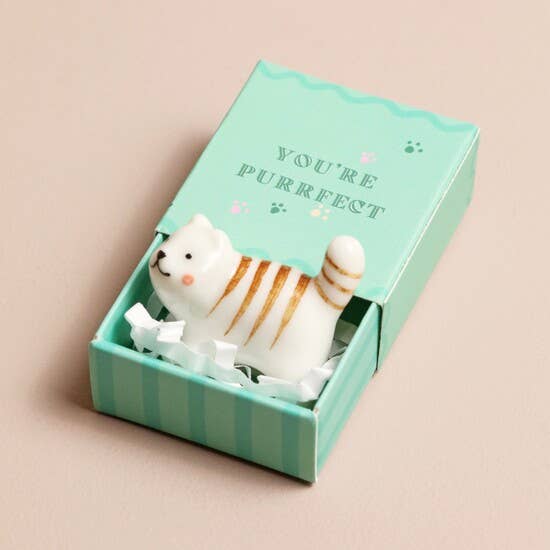 Tiny Matchbox Ceramic Tokens: Gingerbread Man