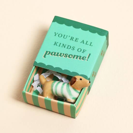 Tiny Matchbox Ceramic Tokens: Bear