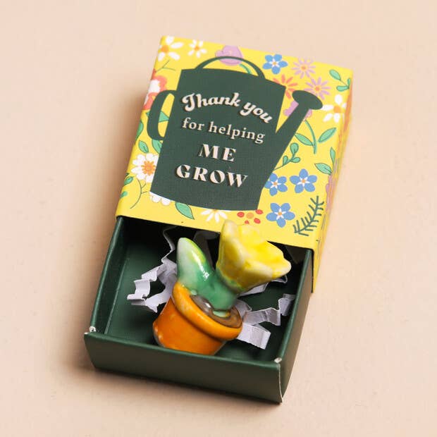 Tiny Matchbox Ceramic Tokens: Gingerbread Man